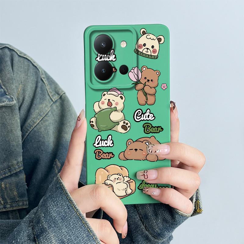 For Vivo Y36 4G Russia Phone Case Cute Astronaut Back Cover Vivo Y 36 Funda Soft Liquid Silicone Camera Protection Bumper Coque
