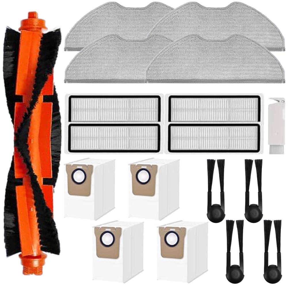 For Xiaomi Robot Vacuum H40 OV51 Replacement Kit Includes Main Brush Side Brushes HEPA Filters Mop Pads Dust Bags