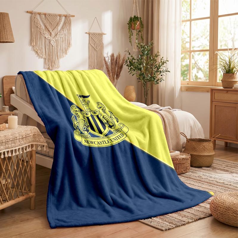 Newcastle United Football Print Flannel Blanket Soft Warm Sofa Bed Throw Blanket For Home Office Bedroom