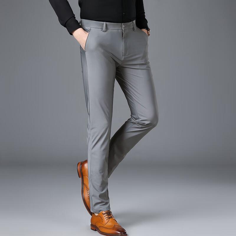 Fengxiao Men's Straight-Leg Business Pants