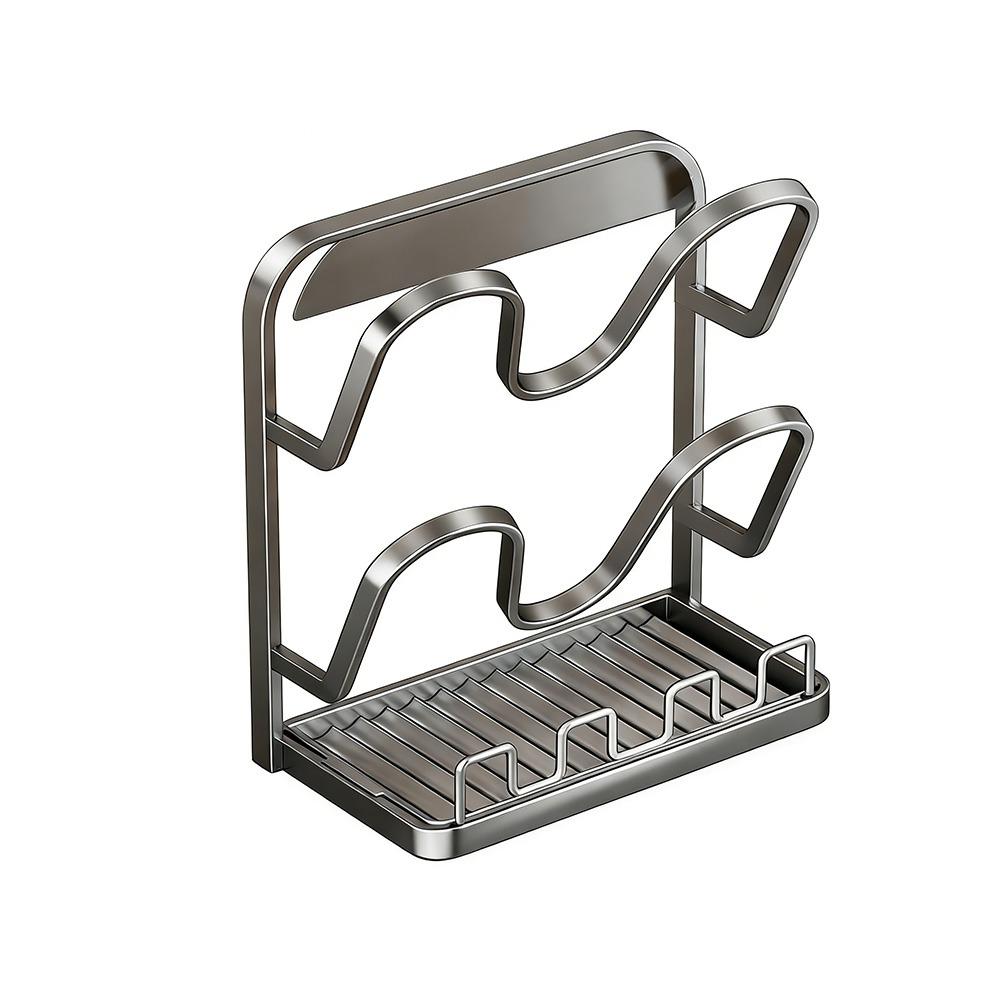 Multifunctional Pot Lid Rack Spoon Rest Stainless Steel Kitchen Spatula Holder Utensil Placement Rack Kitchen Accessories