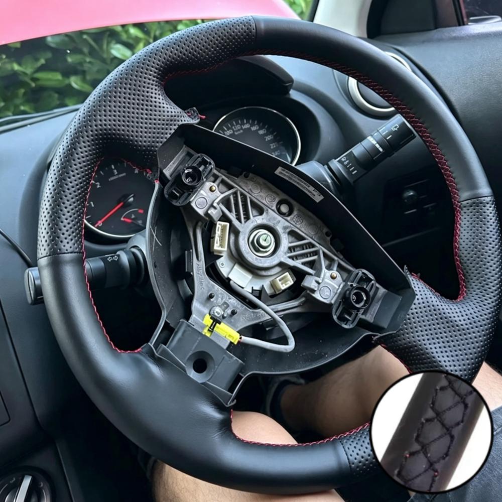 Hand Stitched Artificial Leather Steering Wheel Cover For Nissan Qashqai 2007-2015 Rogue X-Trail 2008-2013 Sentra 2007-2012