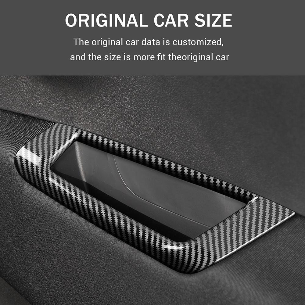 For Fiat 500 Abarth 595 695 2008-2025 ABS Carbon Fiber LHD Car Rearview Mirror Adjustment Window Button Switch Storage Sticker