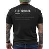 Men's Electrician T-Shirt with "Man Who Always Goes Against the Grain" Back Print, Funny Worker T-Shirt, Gift Idea for Electricians