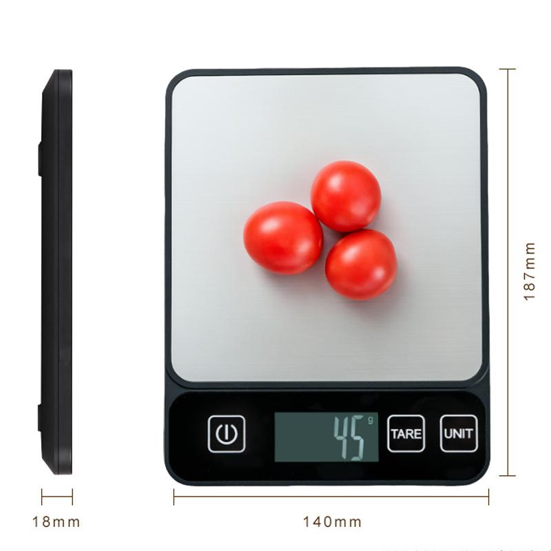 10kg/1g Digital Kitchen Scale Baking Gram Weight Scales LCD Display Electronic Table Scale Personal Healthy Diet Food Scale
