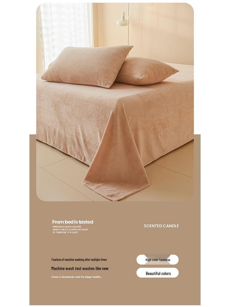 A-Class Heavyweight Coral Fleece Velvet Bed Sheet - Extra Large Northeast Winter Style
