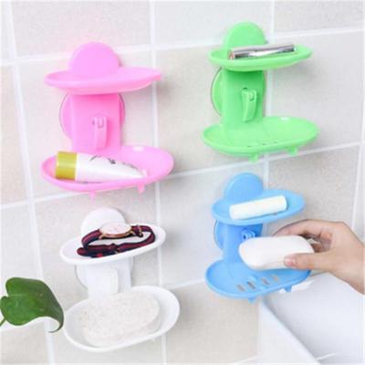 Contenitore portasapone per portasapone da bagno a doppio strato