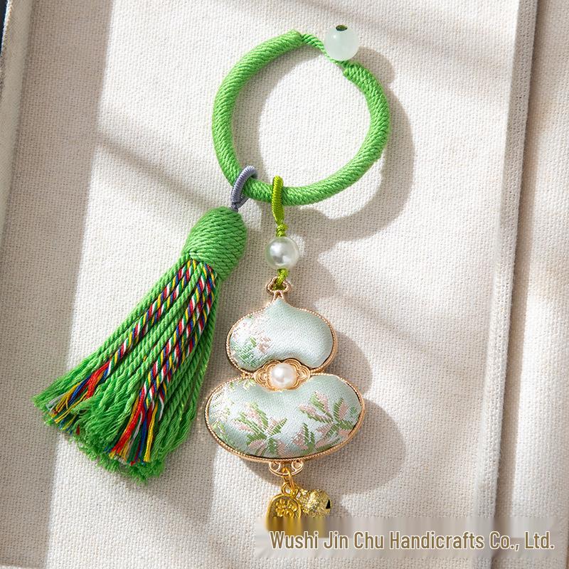 Handmade Brocade Gourd Pendant Keychain/Bag Charm
