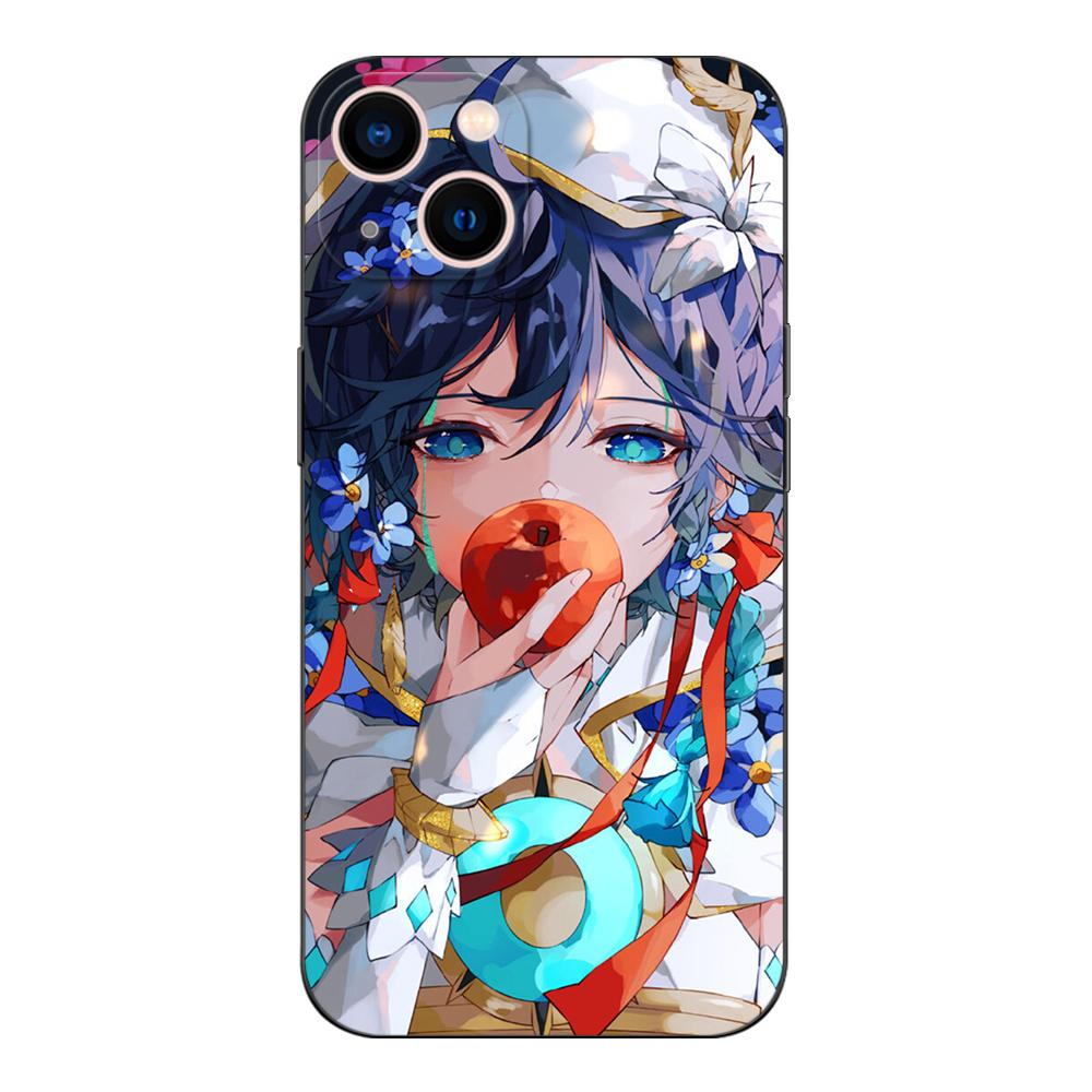 

Черный чехол из ТПУ для OPPO A16 A16S A55 A94 F17 F19 Pro Reno 4 5 Lite 6 4G 5G Genshin impact OPPO Reno6 4G