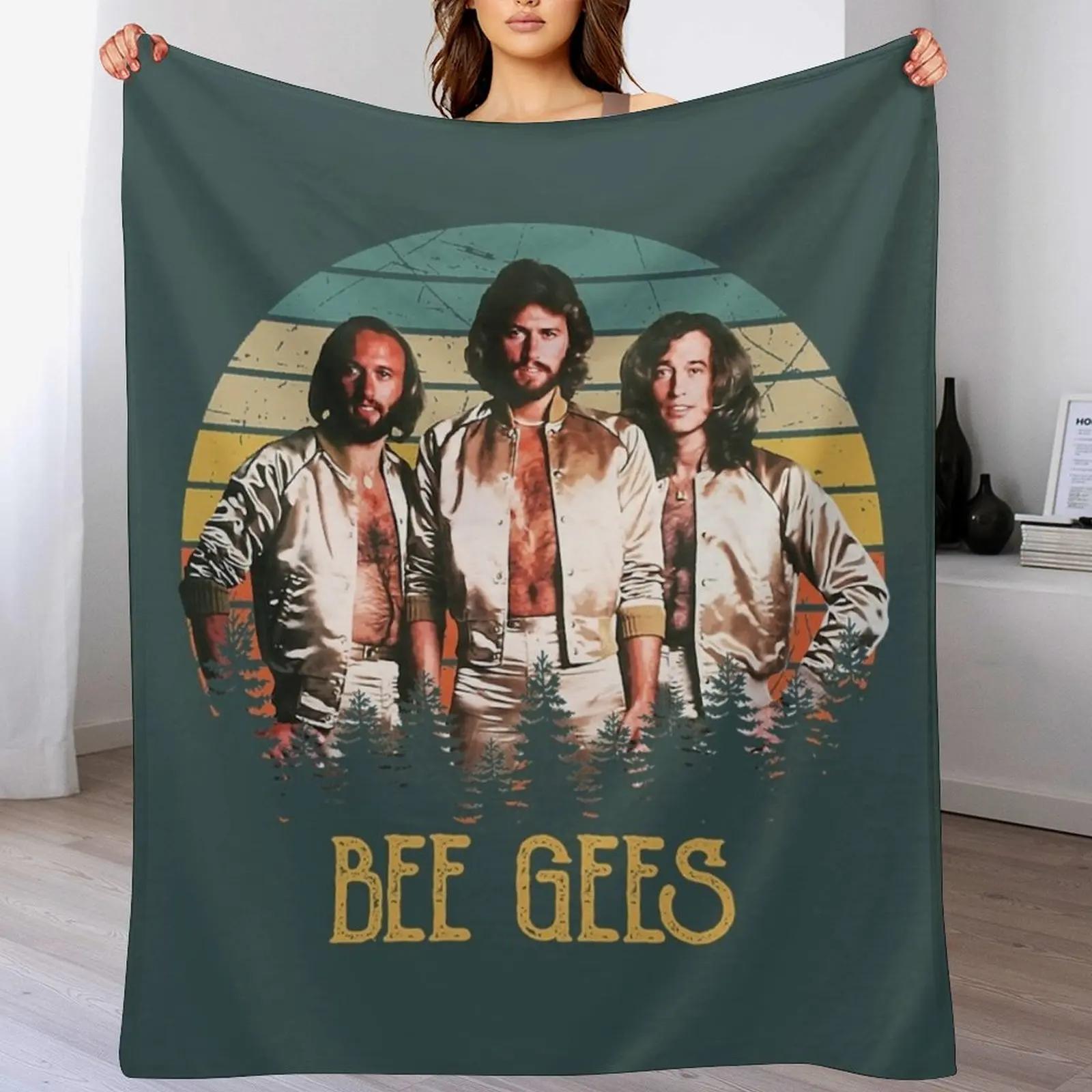 

Vintage Live Andy Bee Gees Band 80s Gift Men Women Throw Blanket All Weather Soft Throw Blanket for Sofa 102x76cm(40x30in)