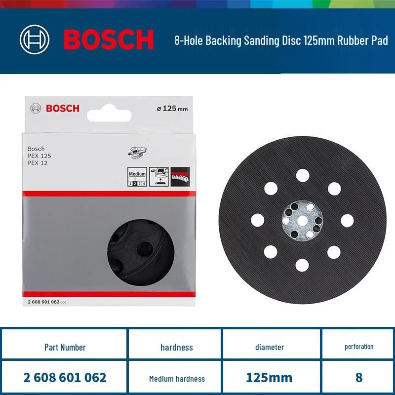 

Гумовий шліфувальний диск Bosch 125 мм з 8 отворами (2608601062)