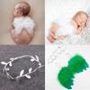 Newborn Baby Angel Wings+Headband Costume Photo Photography Props Outfits Set