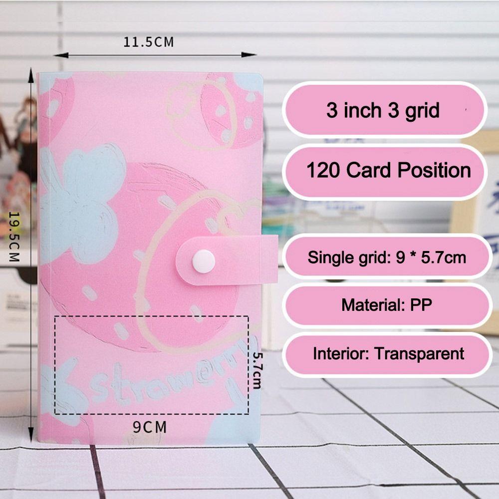 3palcové album na pohlednice 120 slotů držák na karty fotoalba pro Polaroid fotografie