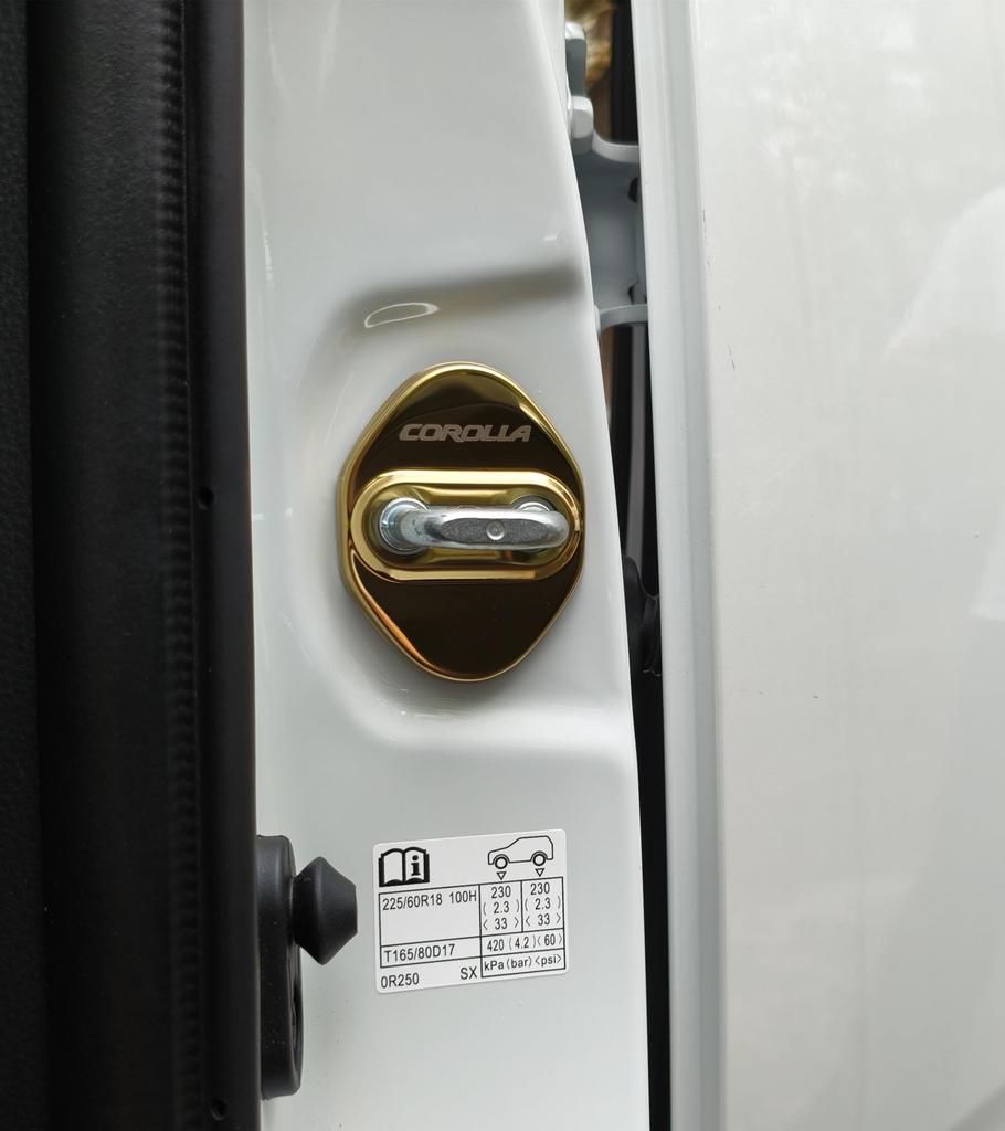 TADOKAPATU KL-MGXJ Toyota Corolla 210 Series Striker Cover Door Lock Cover Plating Accessories Interior