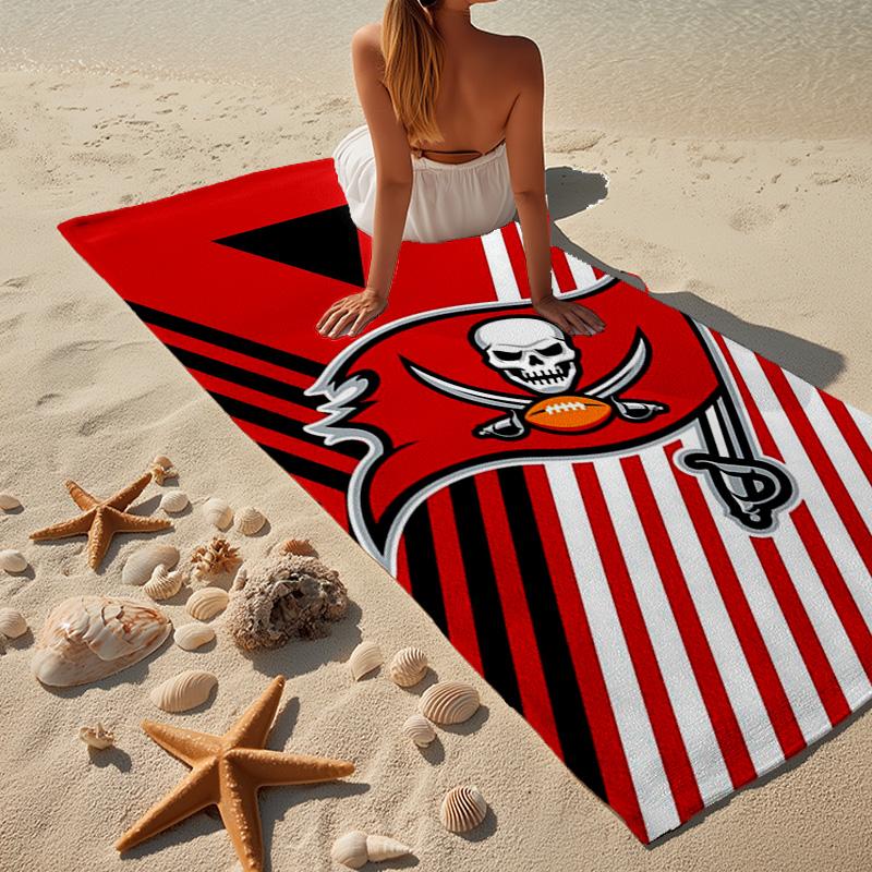 Buccaneers Team Spirit Microfiber Beach Towel, Lightweight And Quick-Dry, for Summer Travel, Beach Essential, Swimming Pool