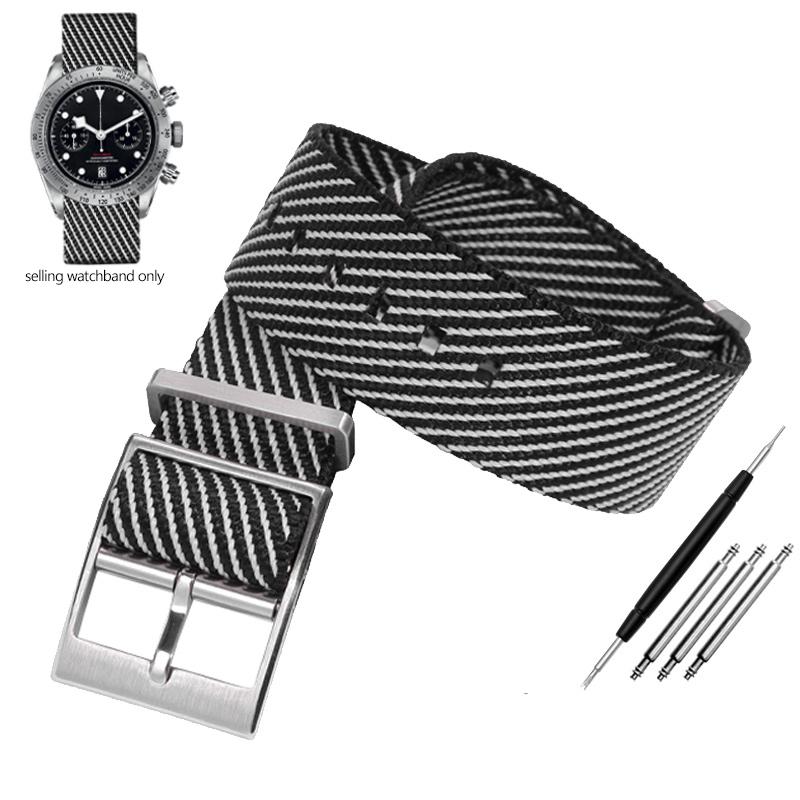 ONEStrap For Tudor Seiko Fabric Watch Band One Piece Single Pass Adjustable Slanted Bracelet Sport Wristband 20mm 22mmMN