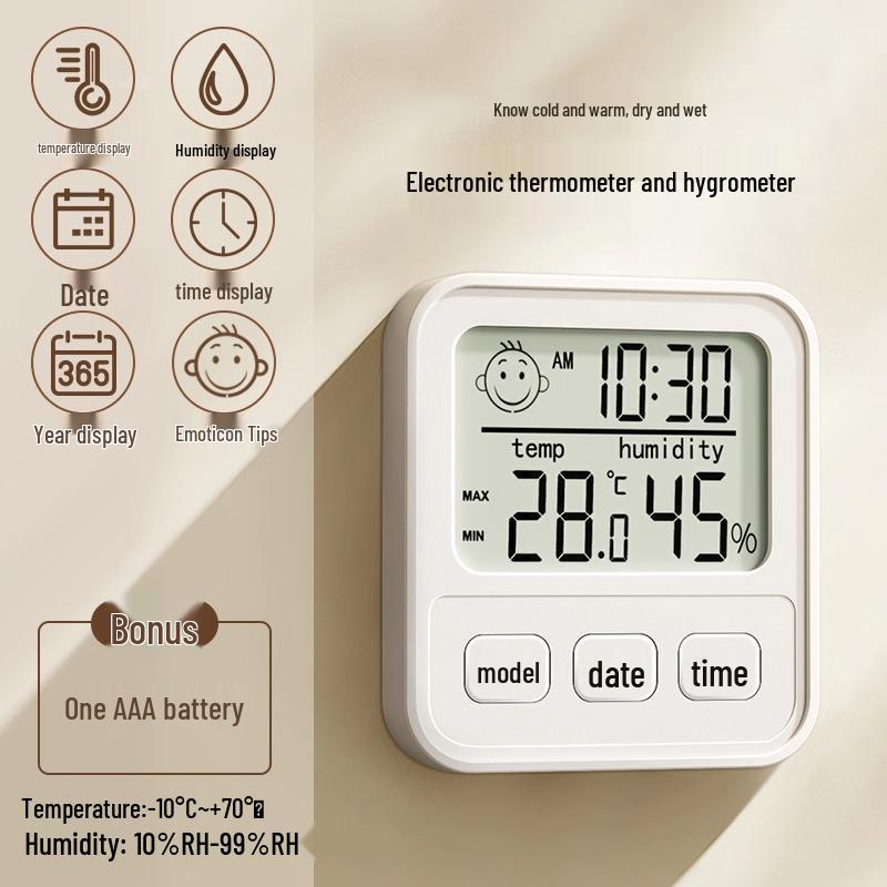 High-Precision Wall-Mounted Indoor Thermometer & Hygrometer for Baby Room