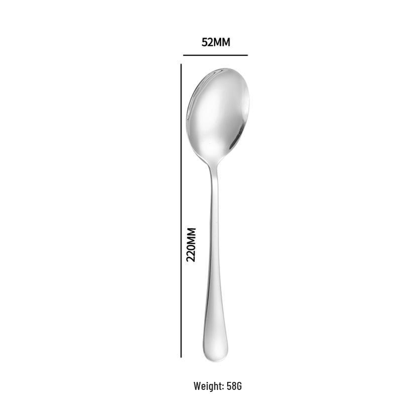 1010 Stainless Steel Western Cutlery Set: Steak Knife, Fork, Spoon, Dessert Spoon, Serving Fork, and Ice Spoon.