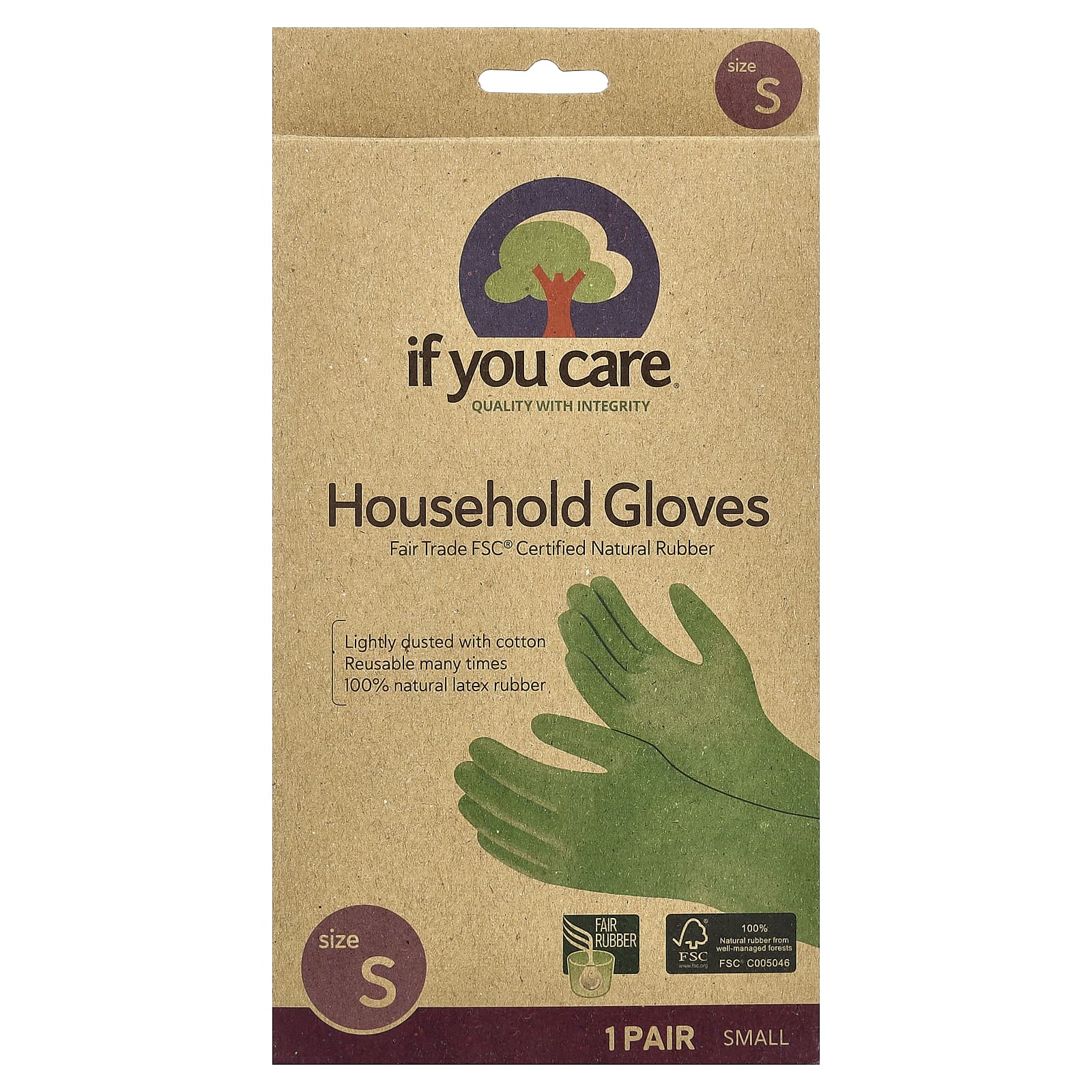 

If You Care, Household Gloves, Small, 1 Pair