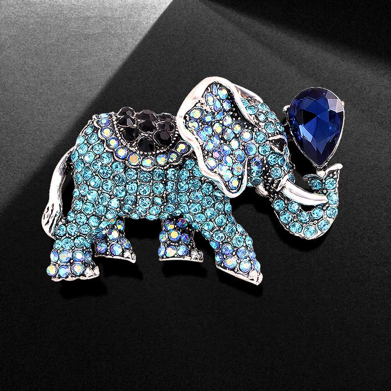 Ornaments Crystal Good Luck Lucky Lucky Elephant Elephant Animal Golden Elephant Brooch