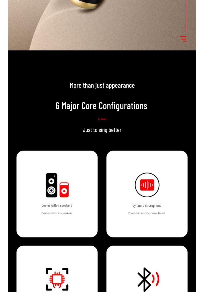 2025 Wireless Bluetooth All-in-One Microphone Speaker with Built-in Sound Card for Home Karaoke, Compatible with Phones & TVs