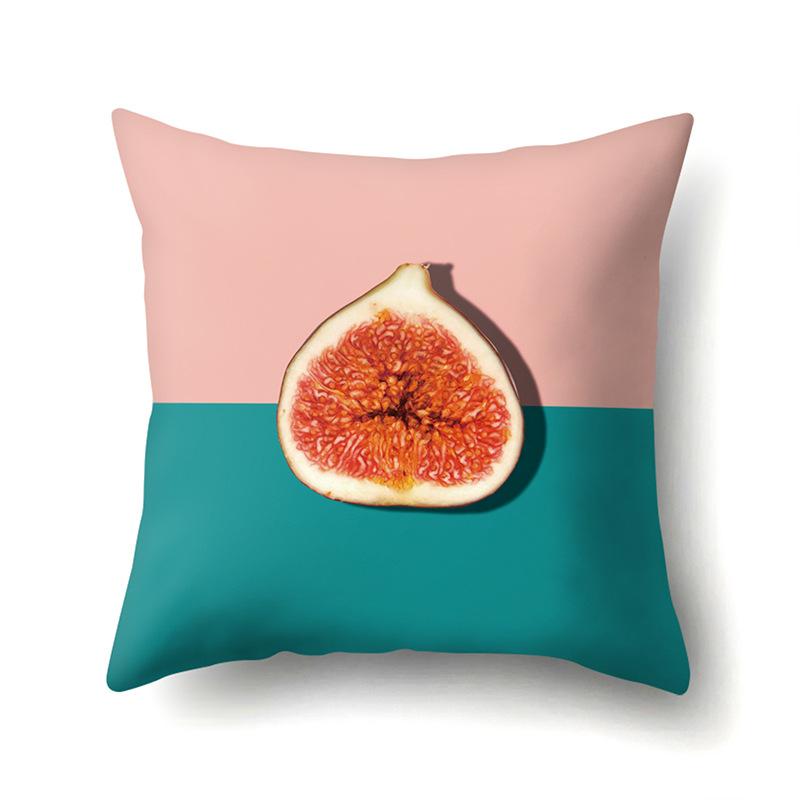 Cool Summer Fruit Polyester Pillowcase Car Decoration Home Print Small Fresh Cute Pillowcase