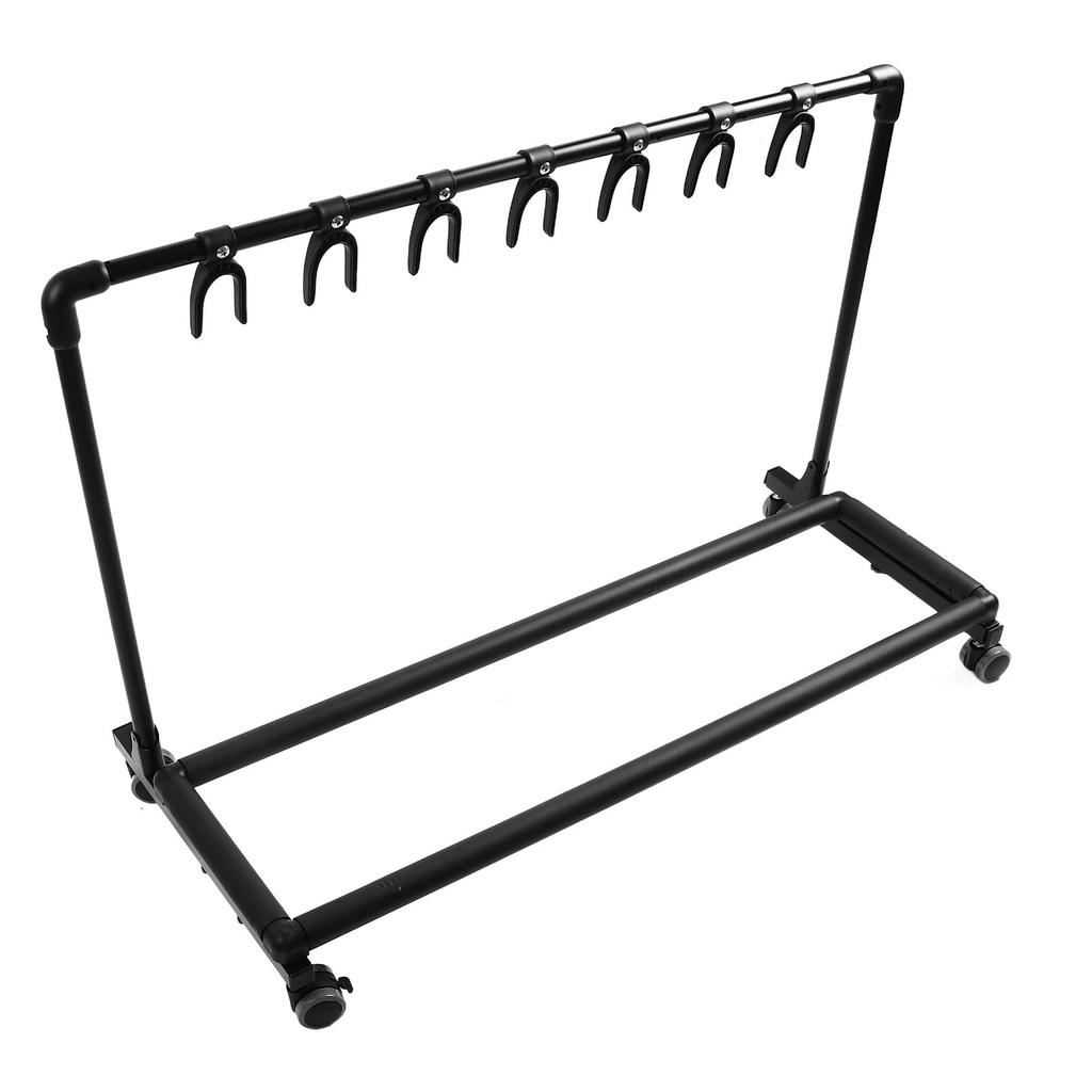 Multi Guitar Stand Metal and EVA Multiple Guitars Display Holder with Wheels for Shops FL 17W