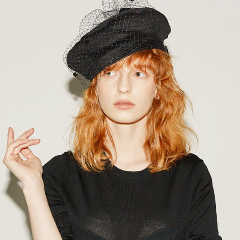 

ACONTT Хлопковый вельветовый верх с сеткой Берет BLACK