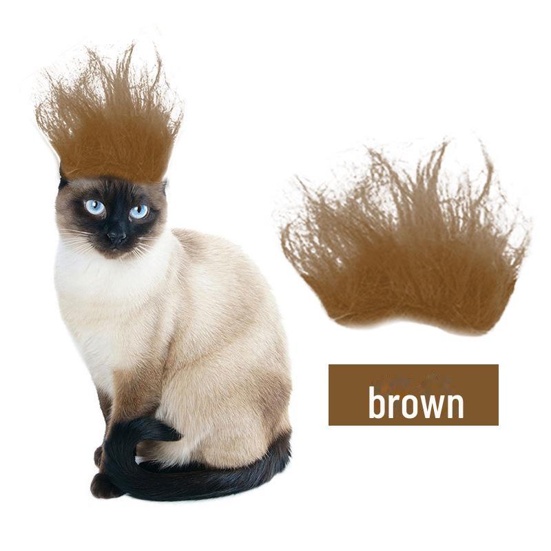 Colorful Halloween Wig Accessories for Pets: Funny Cat & Dog Costumes