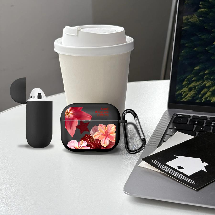 Cherry Flower Print Clear Earphone Cases Cover Case For Airpods 4 2 Pro2 Pro Pro3 3 1