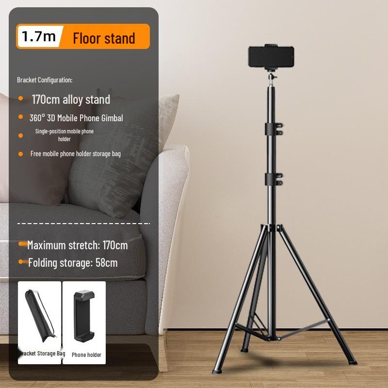 2025 Multi-Camera Pro Live Stream Tripod with Fill Light & Phone Holder