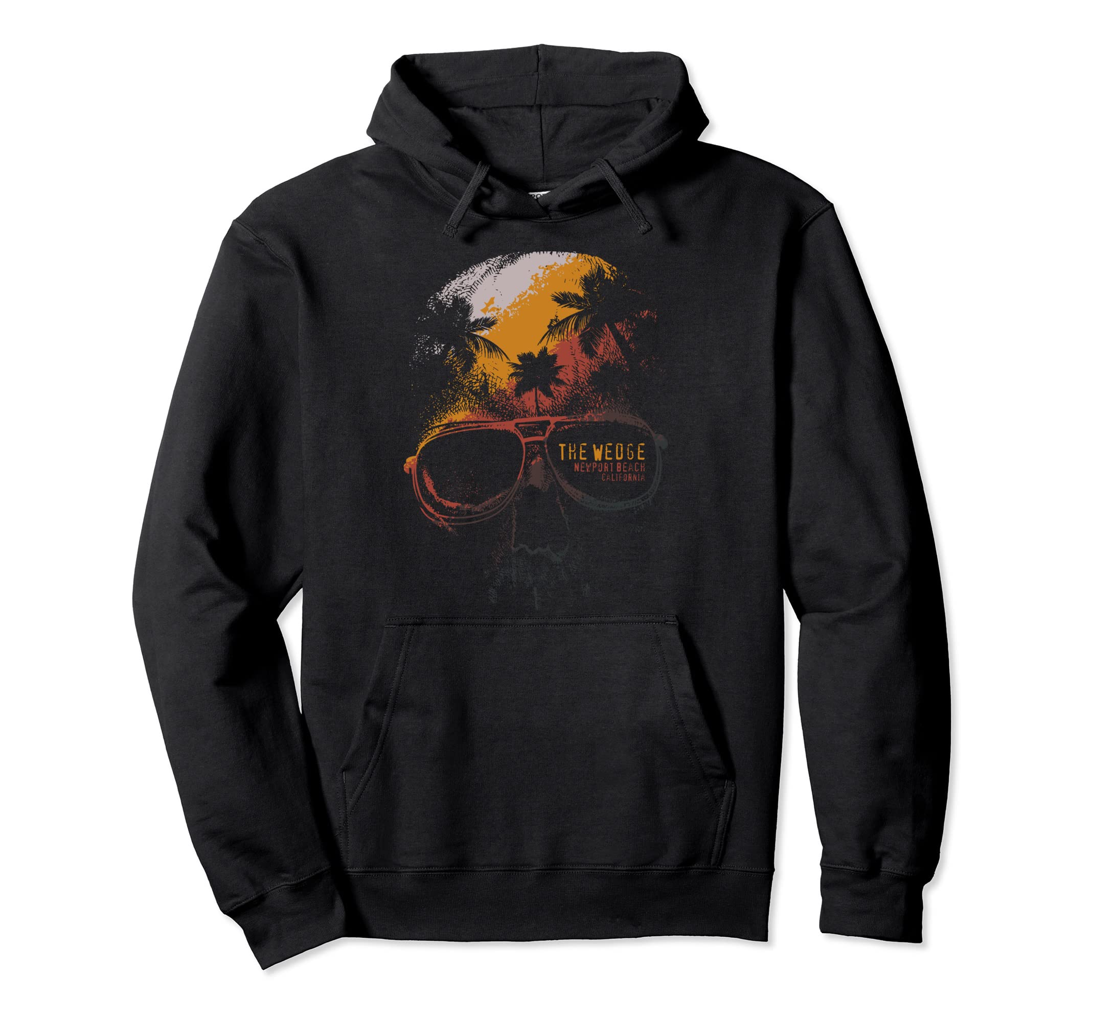 

Wedges Newport Beach Skull Summer California Surfing Hoodie чёрный