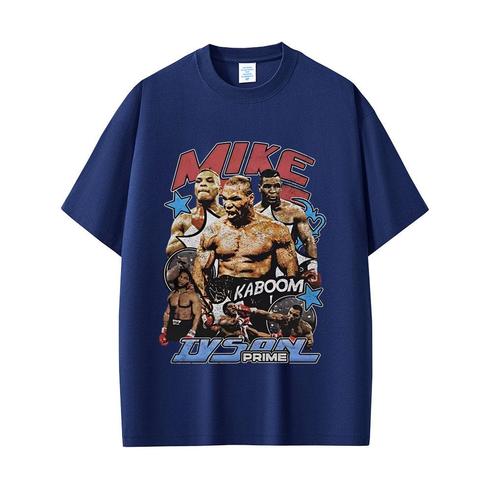 Mike Tyson Prime Merch T-Shirt Unisex Damen Vintage Hip Hop Gothic Rock T-Shirt Unisex Fitnessstudio Atmungsaktive Lässige Baumwoll-T-Shirts