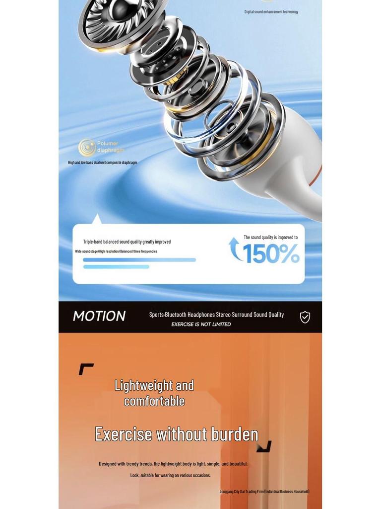 2025 Knochenleitung Bluetooth-Kopfhörer: Bequem, Lange Akkulaufzeit, Kartenunterstützung, für sportliche Nutzung