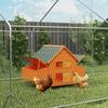 Wooden Chicken Coop with Waterproof Roof, Prefabricated Outdoor Chicken Coop, 160x98.5x107cm