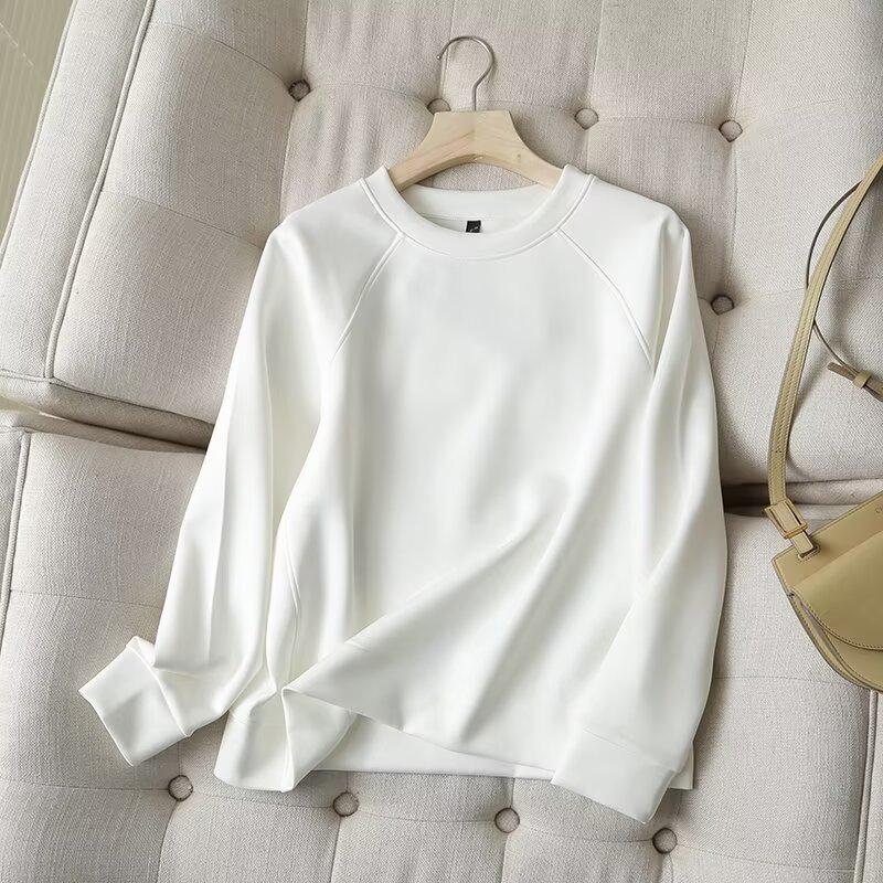 

Women s Spring 2025 Casual Loose Round Neck T-Shirt S белый