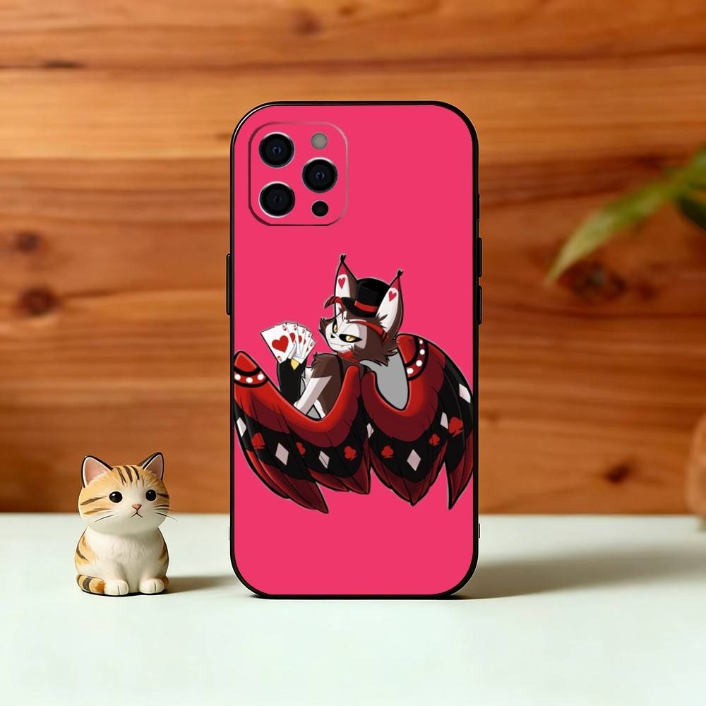 H-Hazbin H-Husk Phone Case For iPhone 17, 16,15,14,13,12,11 Plus,Pro Max, Others Soft Black Cover