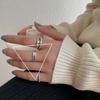 Ins Korean Unique Inspired S925 Silver Geometric Ring For Women With Charm Minimalist