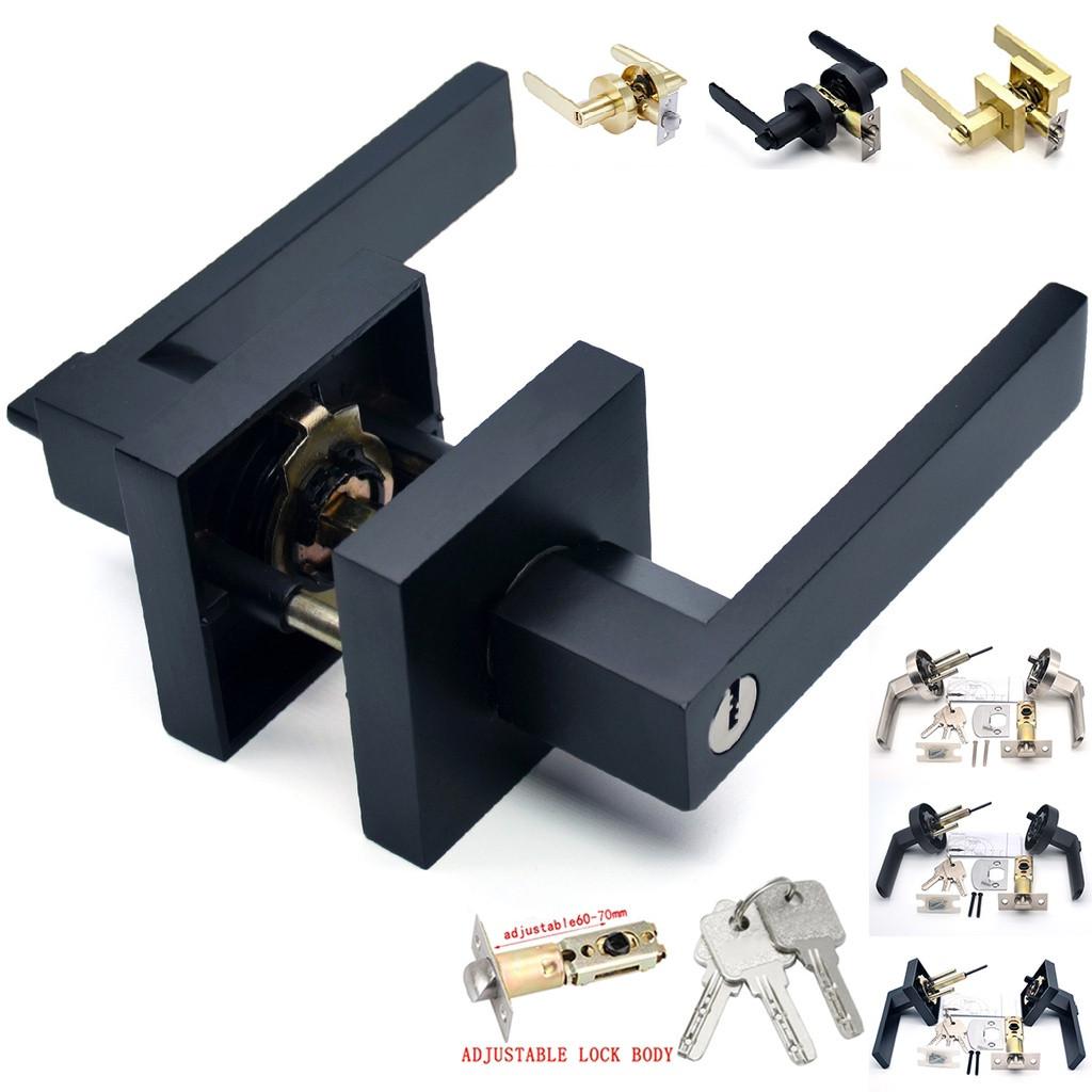 Anti-theft Door Lock Set Tubular Lever Cylindrical Door Lock Indoor Room Door Mechanical Lock