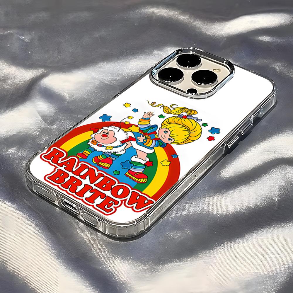 Cute Rainbow B-BriteS Phone Case For IPhone 17 Pro Max 16 15 14 Pro Max IPhone 13 Pro Max 11 Plus Transparent Cover
