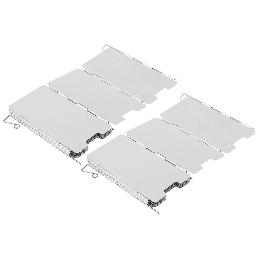 2Pcs Outdoor Camping Plug Pin Wind Board Aluminium Alloy 9 Plates Cooker Wind Screen
