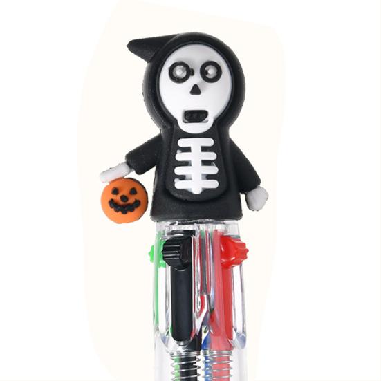 Halloween Ballpoint Pens Cute Mini Pen Set for Kids Pumpkin Ghost Bat Design Ink Pens 0.5mm Smooth Writing Gel Pens Fun Gifts for Family Friends