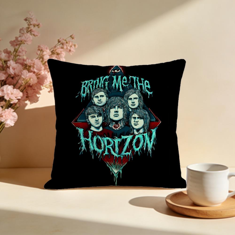 Fashion BBring Me The Horizoner Cushion Cover Stylish Washable Pillow Cover Ideal for Couch Bedroom Car Decoration