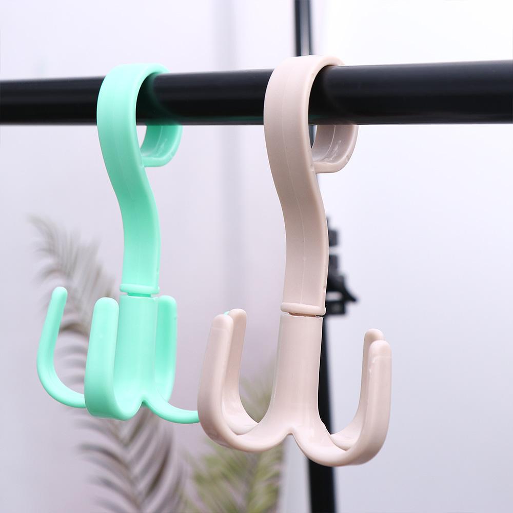 Storage Rotated Space Saving Wardrobe Organizer Hanging Rack Clothes Hanger Hanger Hooks Bag Rack