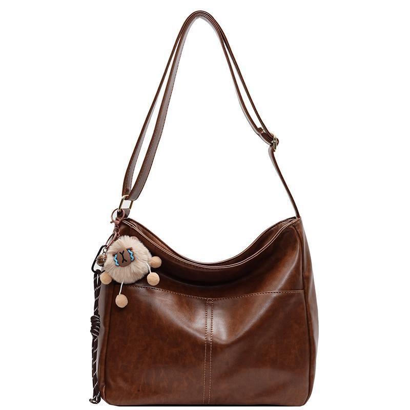 IELGY Retro Large-Capacity Bag Autumn Winter Commuter Shoulder Cross-Body Fashion Tote Bag