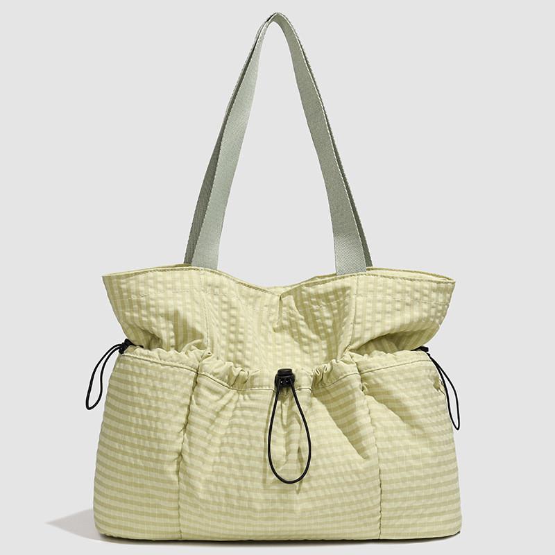 Fashion Plaid Tote Bag With Nylon Material For Casual Daily Use Womens Street Style