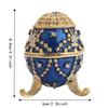Zinc Alloy Material Egg Shaped Jewelry Box Inlaid Rhinestones Hinged Ring Holder  Gift Giving