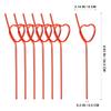 25Pcs Heart Shape Straws Pet Reusable Drinking Straws for Valentine's Day Party Home Bar Cocktail Juice Beverages Premium