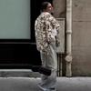 Womens Short Faux Fur Leopard Coat Winter Streetwear With Large Collar