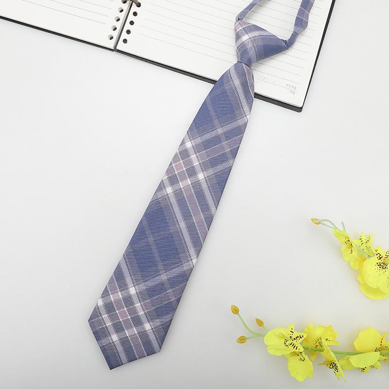 Jk Small Tie Female College Style Lazy Japanese Plaid Uniform Shirt Tie Student Ins Men'S And Women'S Short Styles Free Of Charge